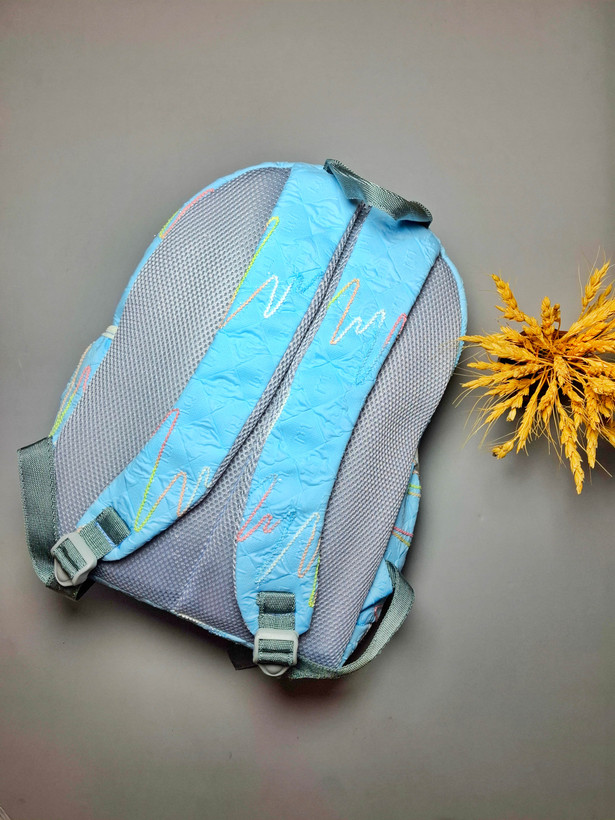 کوله پشتی لبوبو با پارچه خاص خارجی، نواردوزی رنگی، دو زیپ اصلی و جیب کنار، سبک و قابل شستوشو